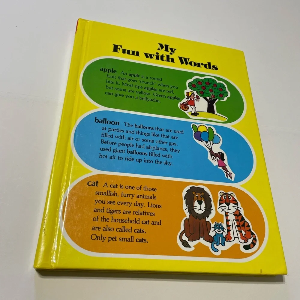 Vintage My Fun with Words Picture Dictionary ~ Vol A-K ~ 1974~ Hardcover